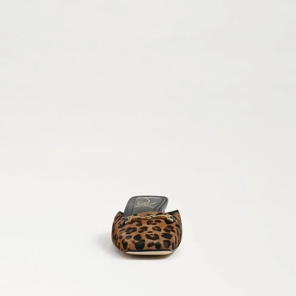 150$ Sam Edelman Leopard Ollie Calf Hair Mules Clogs Size 8 US / 39 EU Brown - Picture 7 of 8